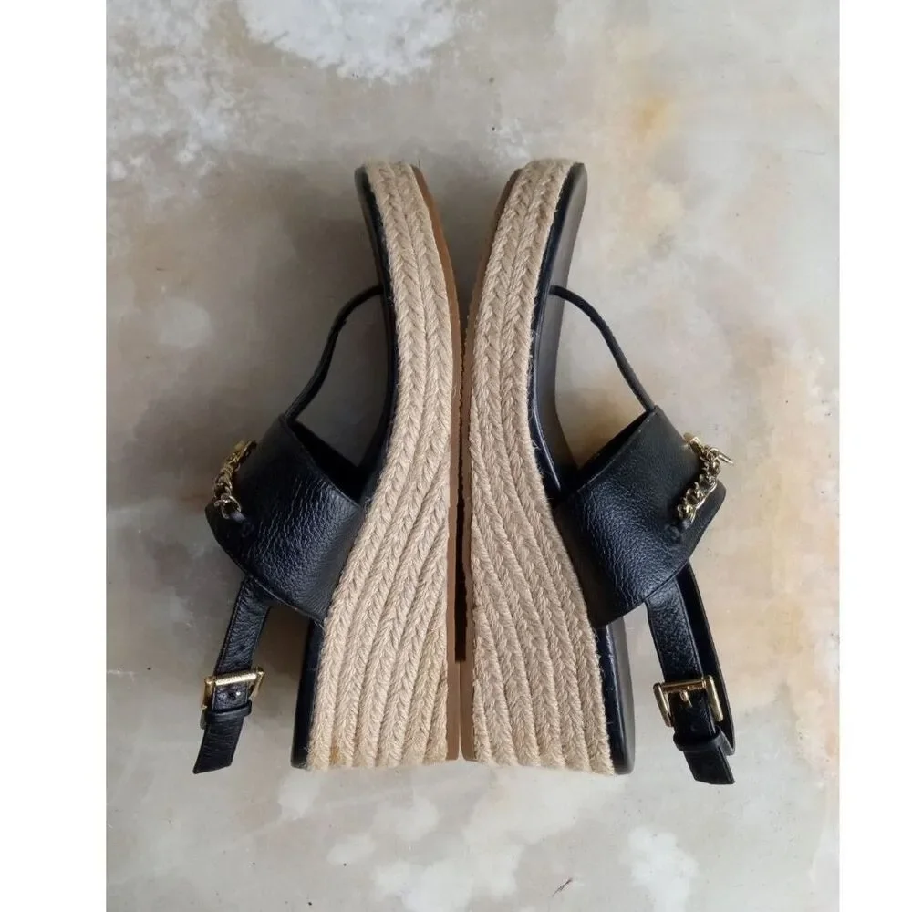 Michael-kors Black and Gold Sandals